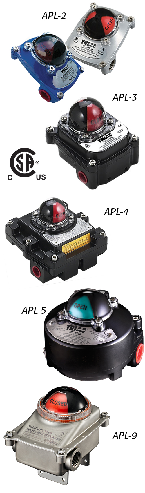 APL Series: CSA Approved Limit Switches